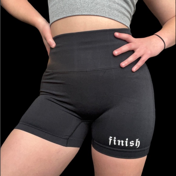 Women's Black High-Waisted Shorts - Picture 1 of 2